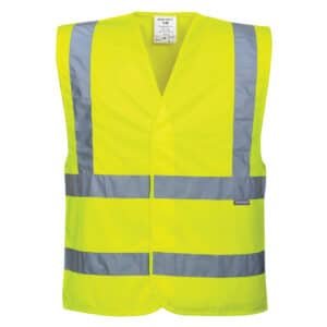 VETEMENT DE TRAVAIL – GILET HAUTE VISIBILITE JAUNE C470